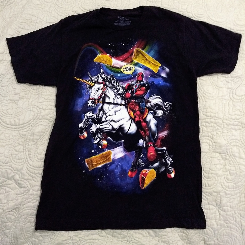 Marvel Deadpool black graphic t-shirt